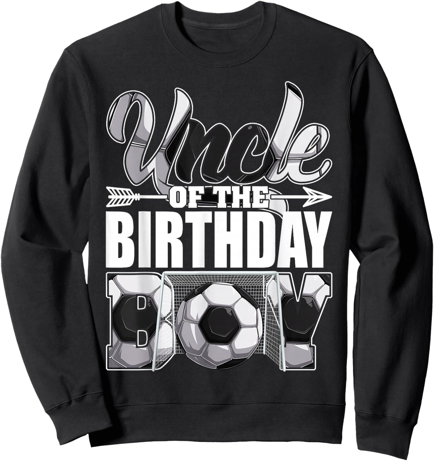 Uncle Of The Birthday Boy Soccer Matching Family Party Sweatshirt - Sweatshirt | Black