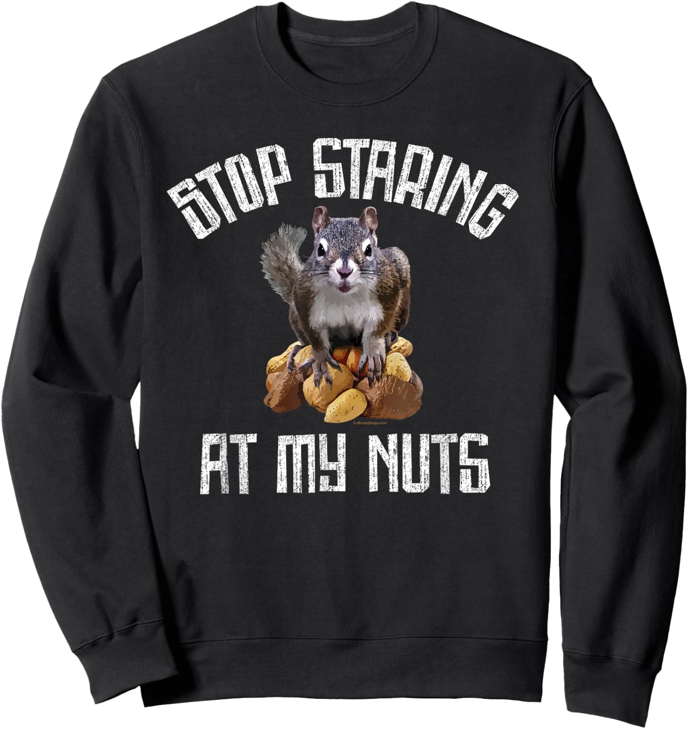 Stop Staring at my Nuts - funny Squirrel lover Sweatshirt - Sweatshirt | Black