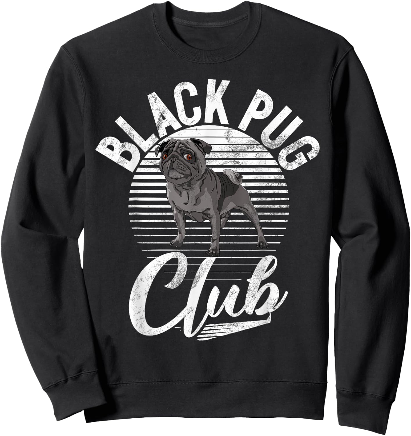 Black Pug Club Black Pug Sweatshirt - Sweatshirt | Black