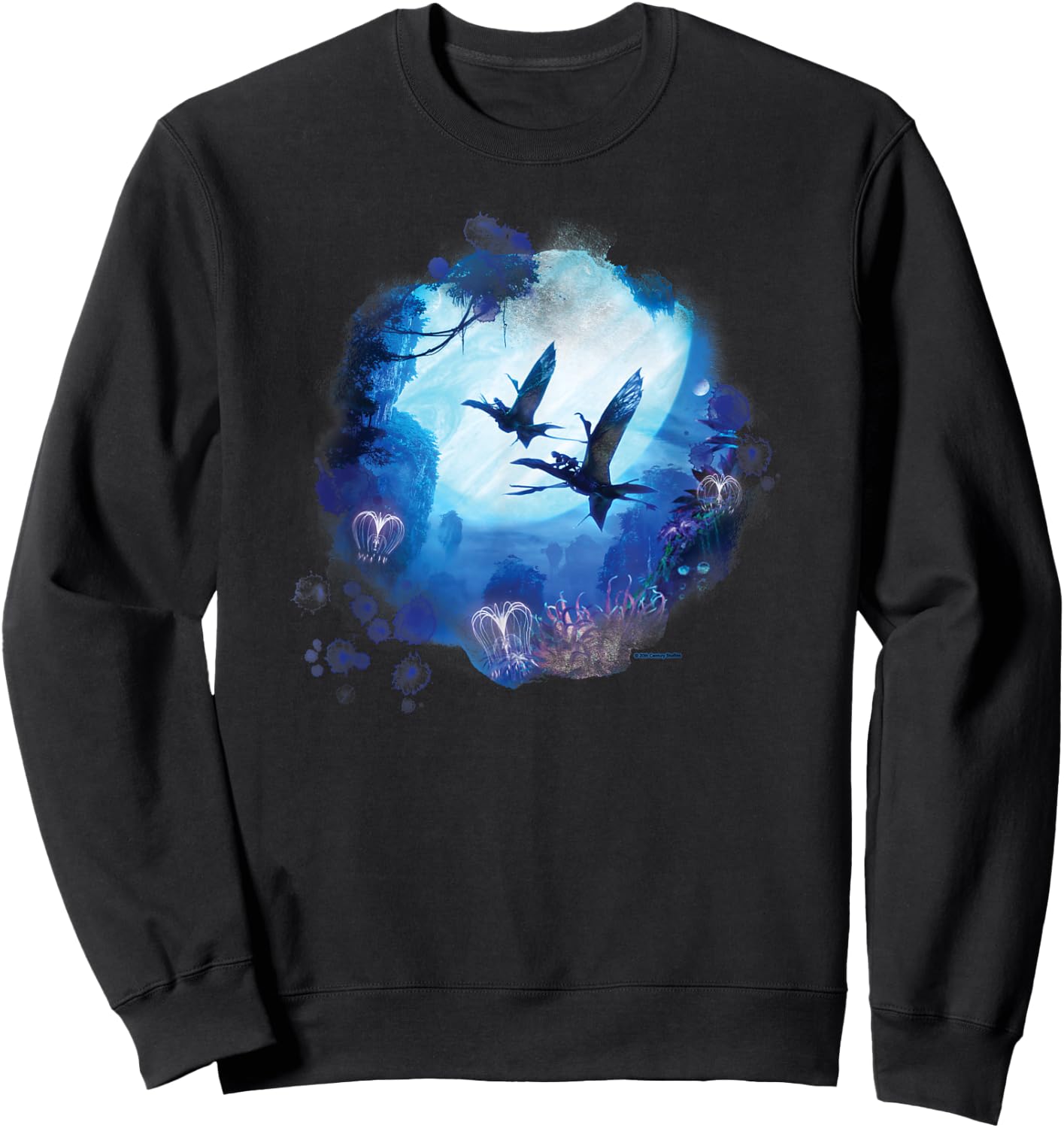 Avatar: The Way of Water Banshee Na’vi Night Flight Small Sweatshirt - Sweatshirt | Black