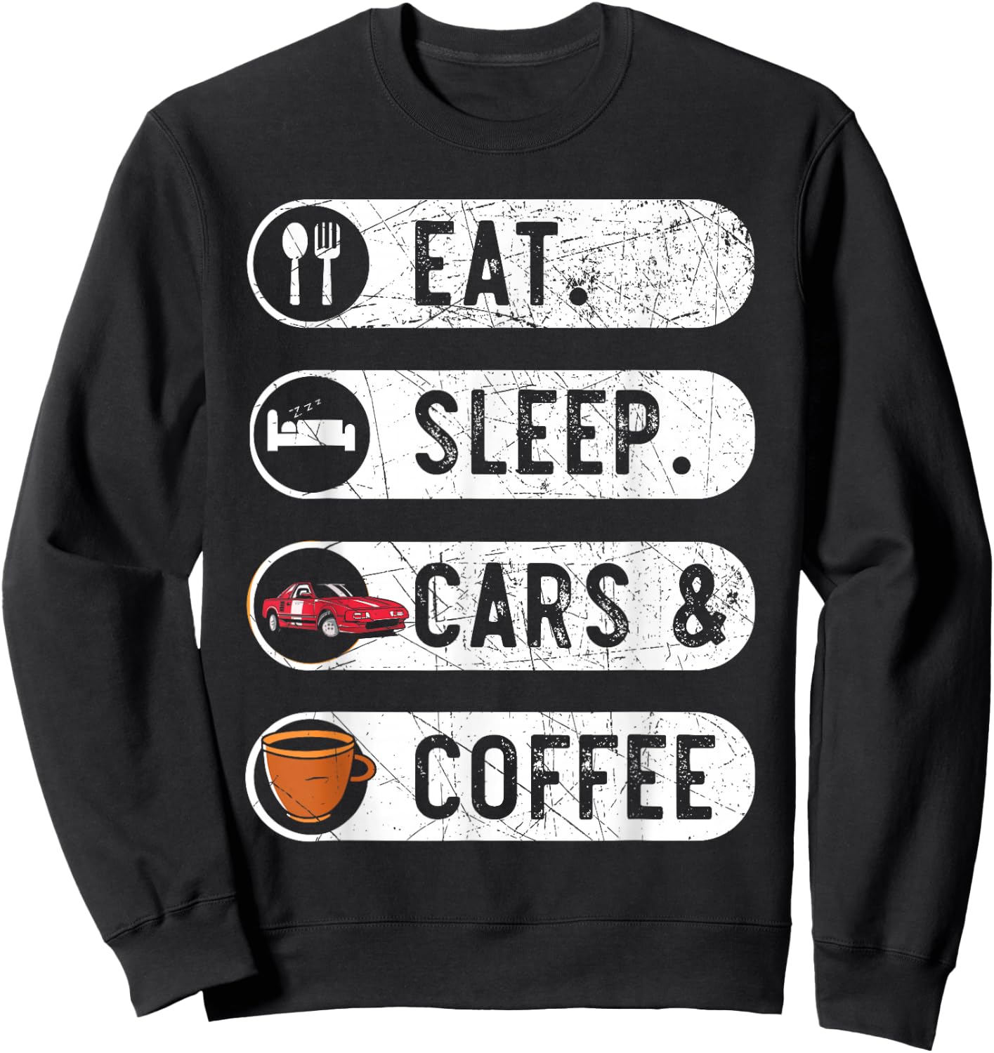 Car Coffee Caffeine Car Enthusiast Car Racing Sweatshirt - Sweatshirt | Black