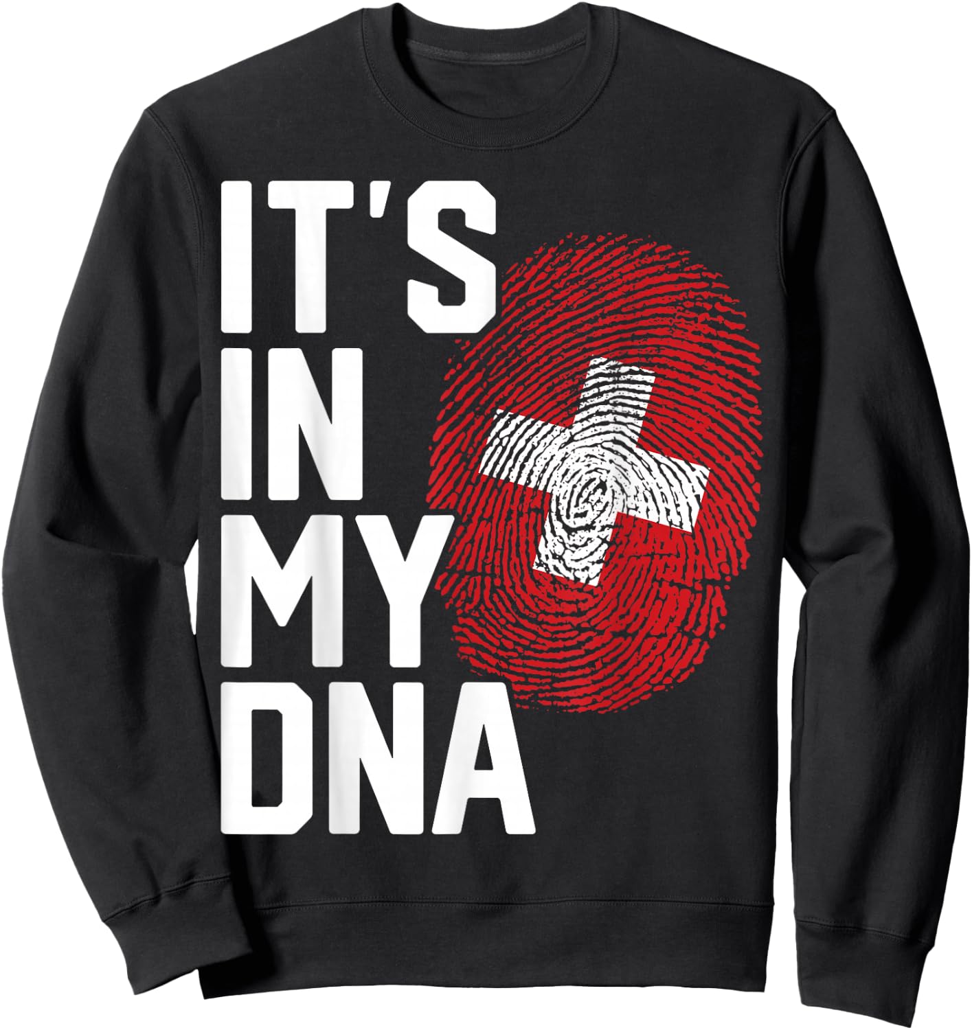 Switzerland Swiss Flag Heritage Sweatshirt - Sweatshirt | Black