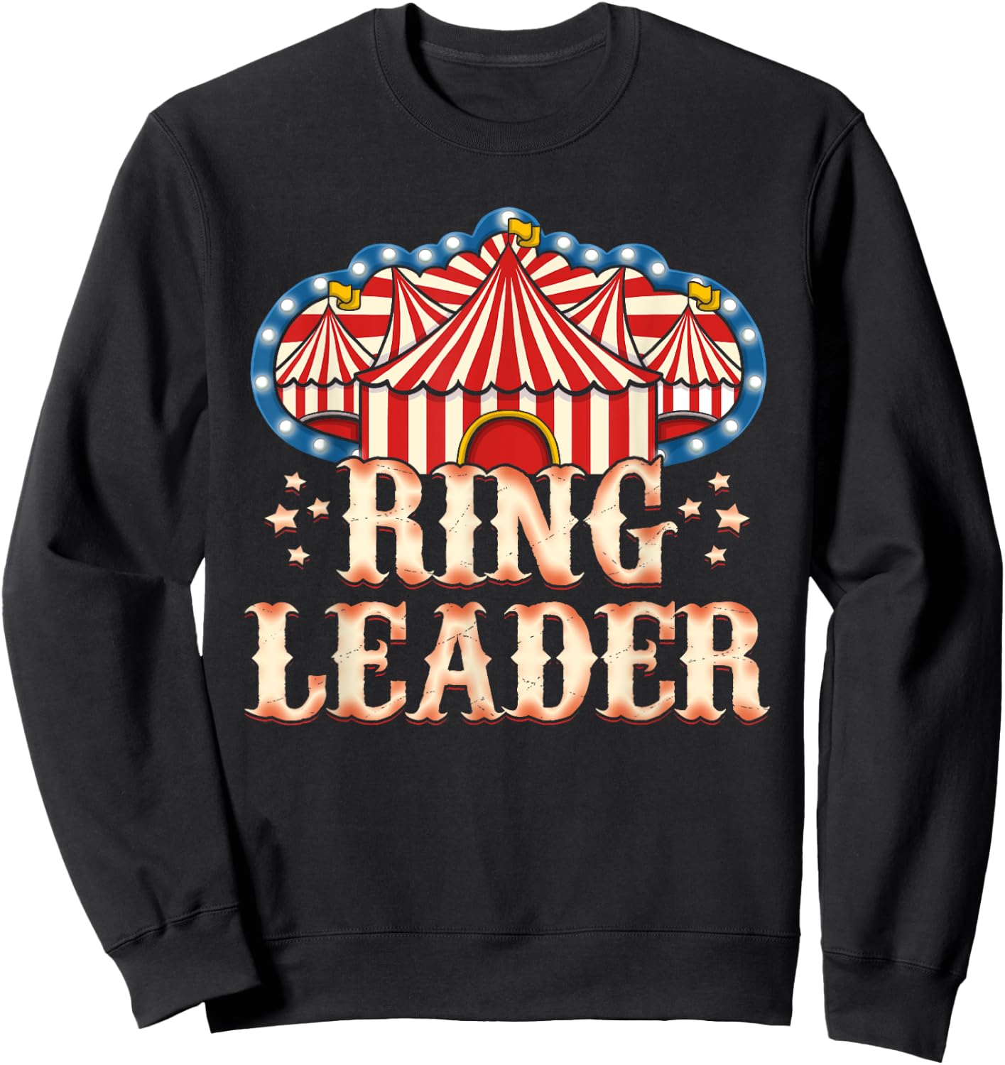 Circus Party Gift Clown Lion Fire Ring Acrobat Funny Sweatshirt - Sweatshirt | Black