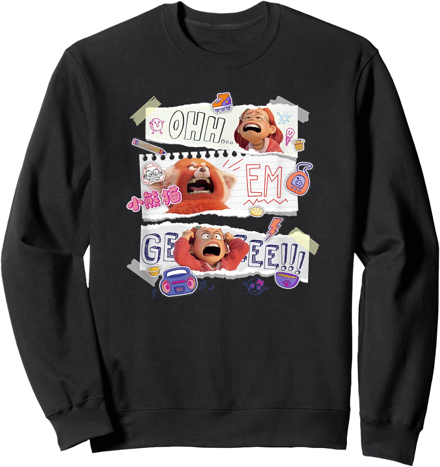 Disney Pixar Turning Red Mei OH EM GEEEE Sweatshirt - Sweatshirt | Black