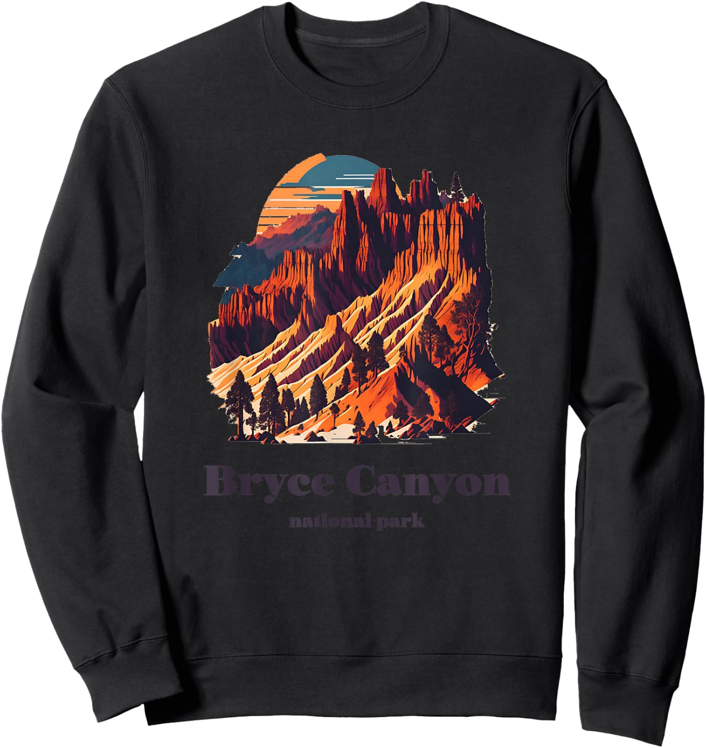 Bryce Canyon National Park Utah Cool Vintage Style Sweatshirt - Sweatshirt | Black