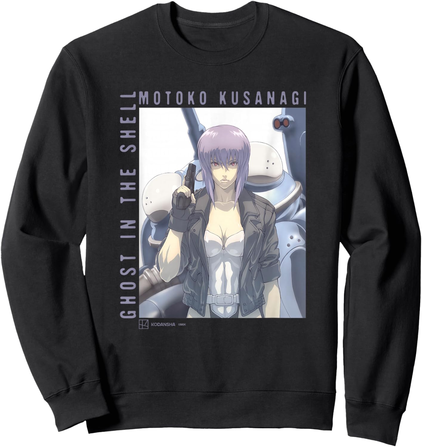 Ghost in The Shell: Stand Alone Complex Motoko Kusanagi Box Sweatshirt - Sweatshirt | Black