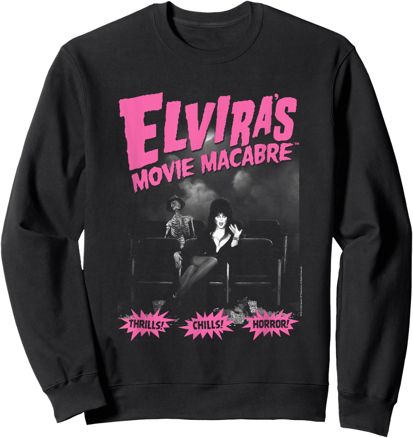 Elvira, Mistress of The Dark Movie Macabre Small Sweatshirt - Sweatshirt | Black