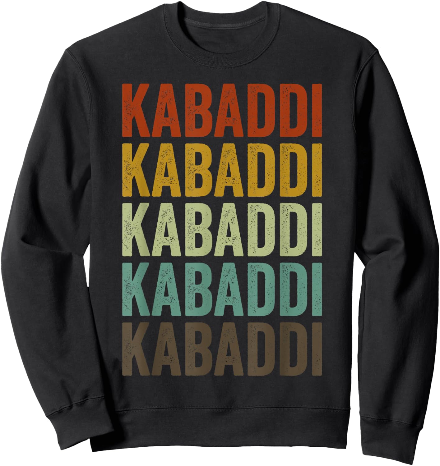 Kabaddi Sports Retro Sweatshirt - Sweatshirt | Black