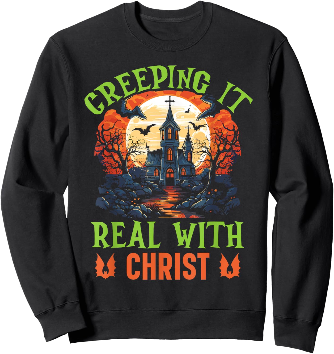 Christian Halloween Jesus Christ Trick Or Treat Christianity Sweatshirt - Sweatshirt | Black