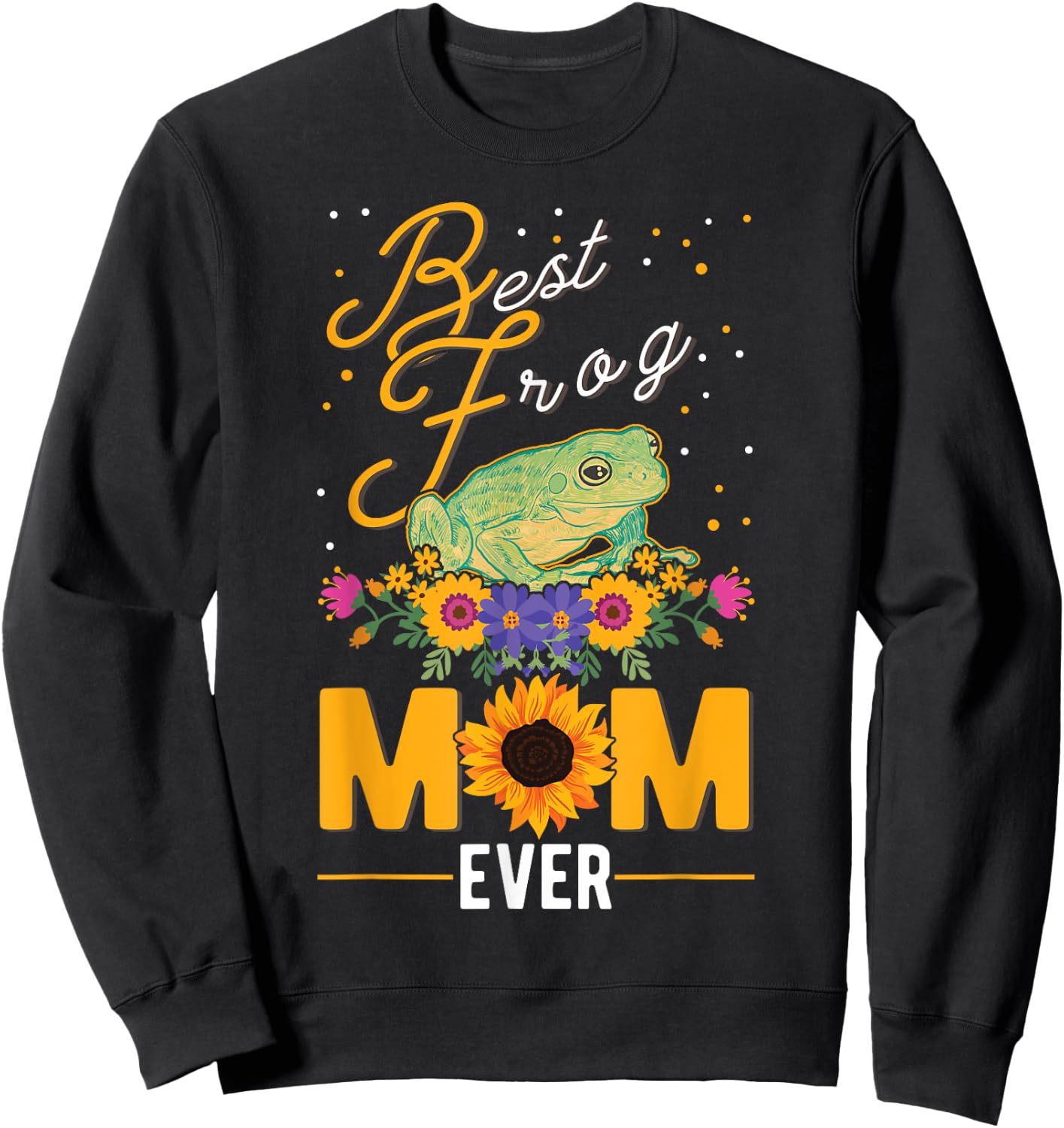 Best Frog Mom Ever Frog Mom Tree Frog Sweatshirt - Sweatshirt | Black