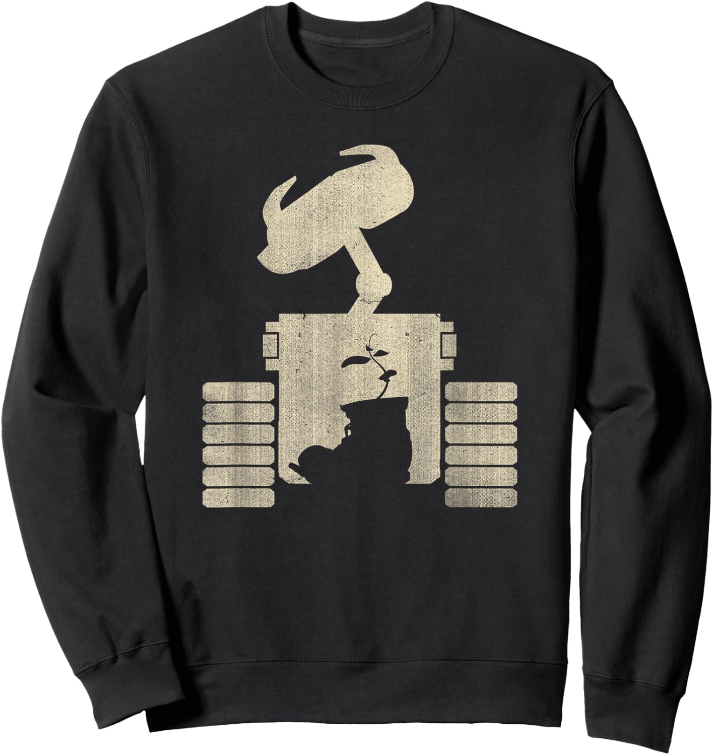 Disney Pixar WALL-E Plant In Shoe Distressed Silhouette Sweatshirt - Sweatshirt | Black