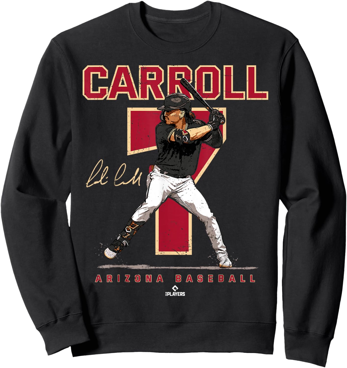 Number and Portrait Corbin Carroll Arizona Sweatshirt - Sweatshirt | Black