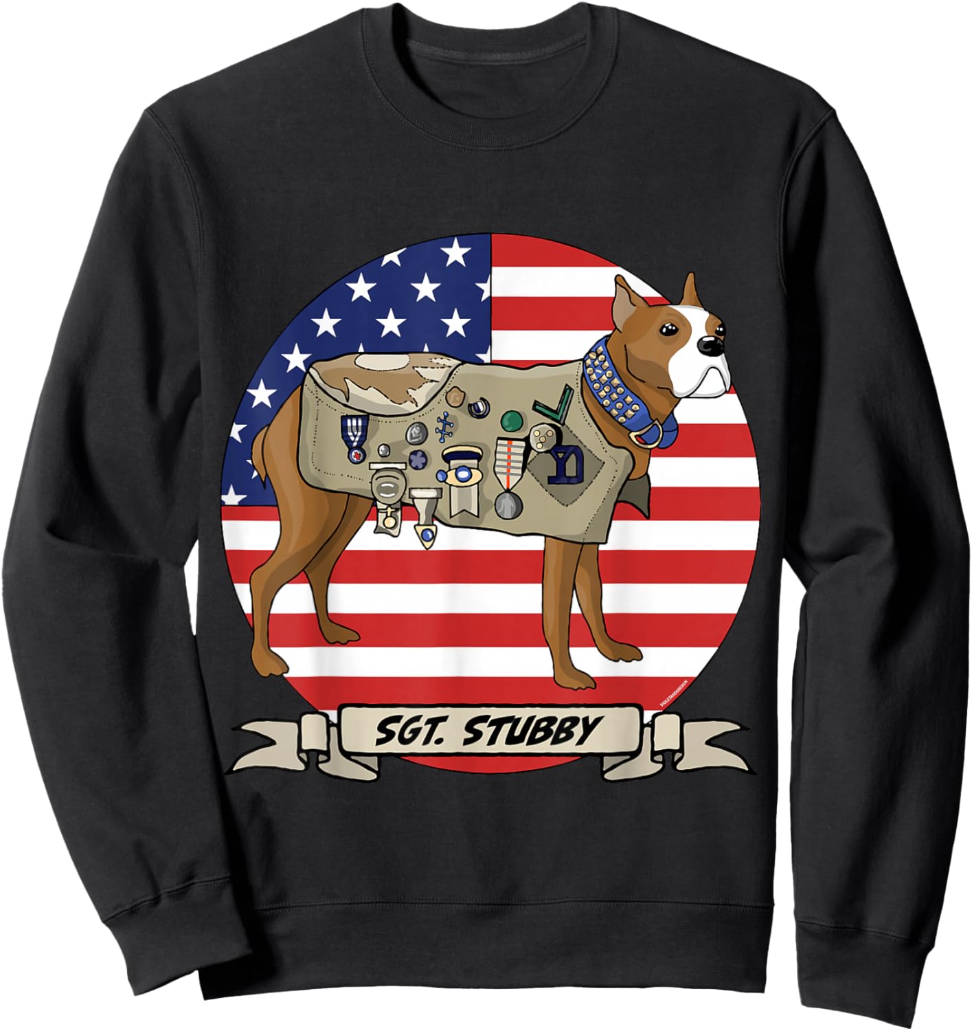American War Dog Sergeant Stubby Sweatshirt - Sweatshirt | Black