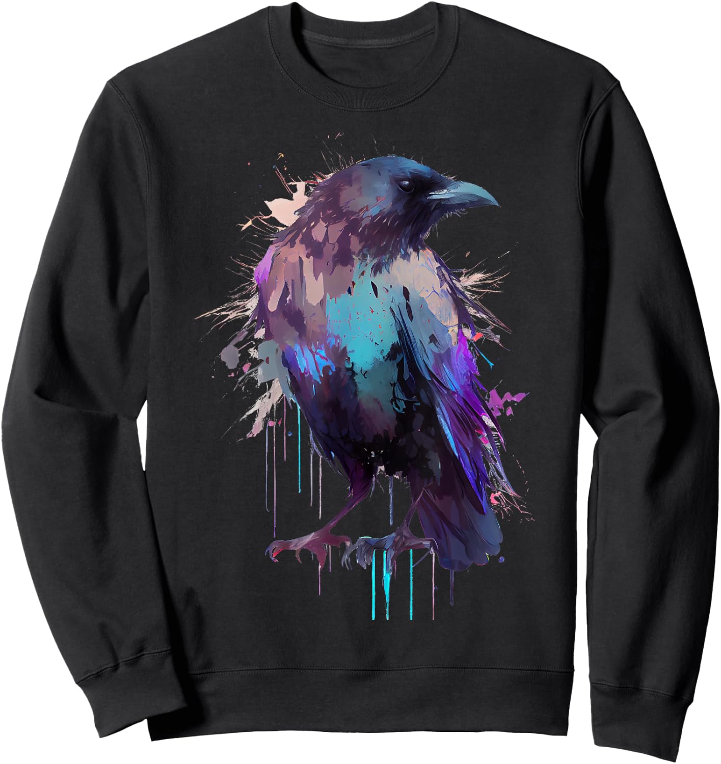 Raven colorful Sweatshirt - Sweatshirt | Black