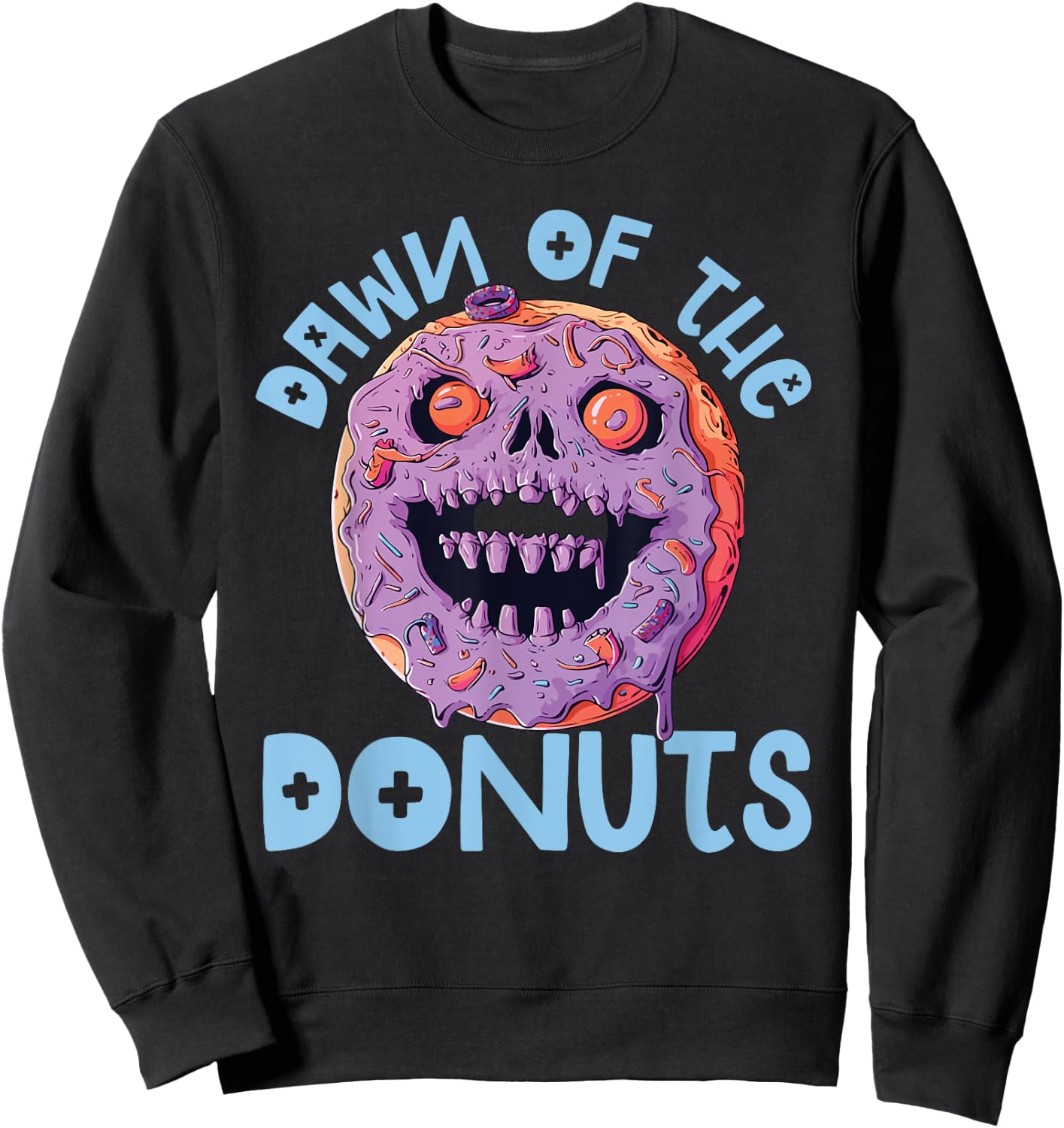 Donut Halloween Costume Doughnut Lover Spooky Trick Or Treat Sweatshirt - Sweatshirt | Black