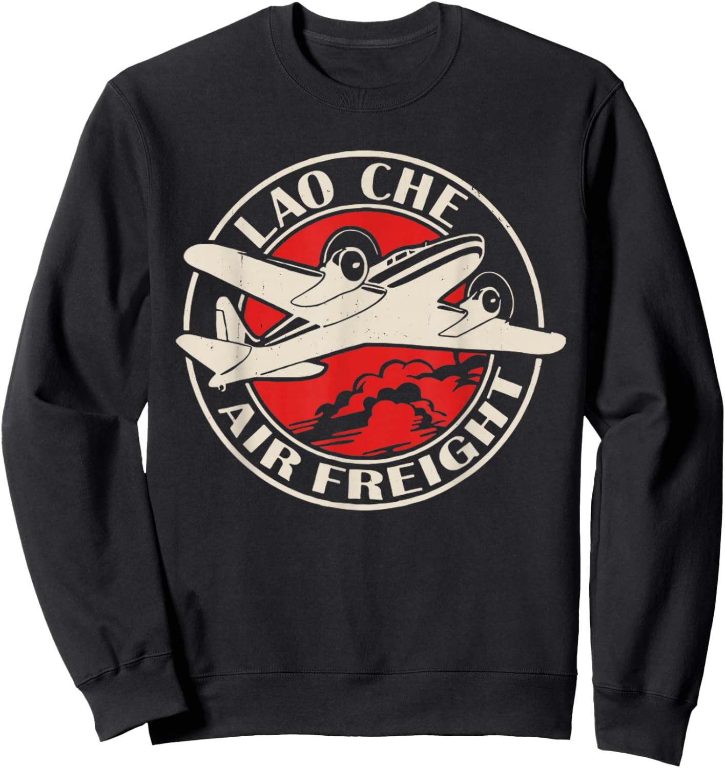 Vintage Lao Che Air Freight - Movie Art Space 80s Sweatshirt - Sweatshirt | Black
