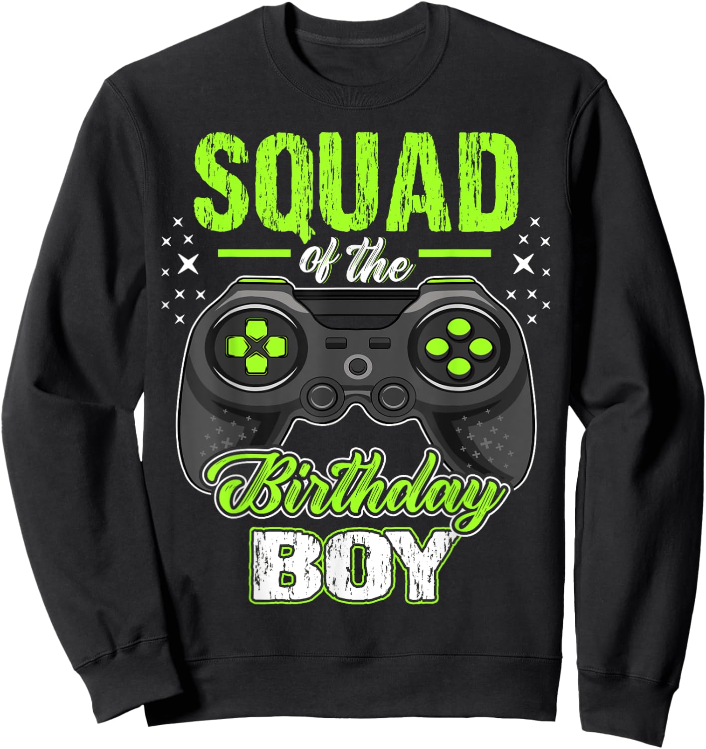 Squad of the Birthday Boy Matching Video Gamer Birthday Sweatshirt - Sweatshirt | Black