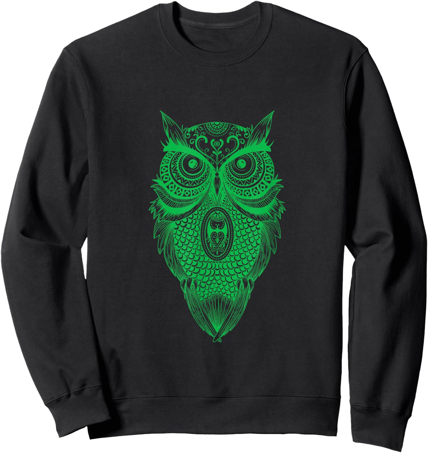 The Magnus Archives Green Mystical Owl Sweatshirt - Sweatshirt | Black