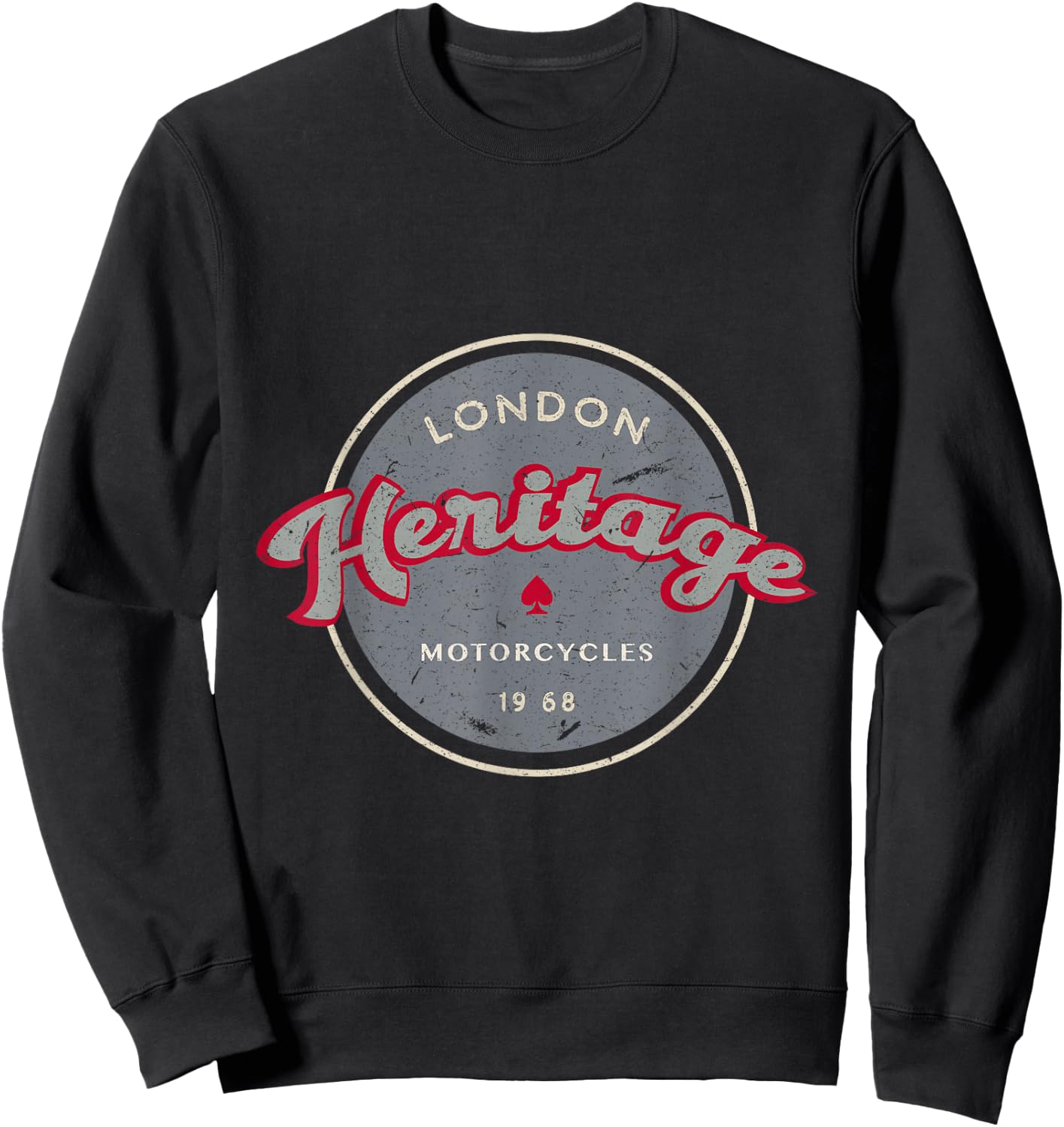Motorcycle Retro Ace Café Hotrod Vintage Sweatshirt - Sweatshirt | Black