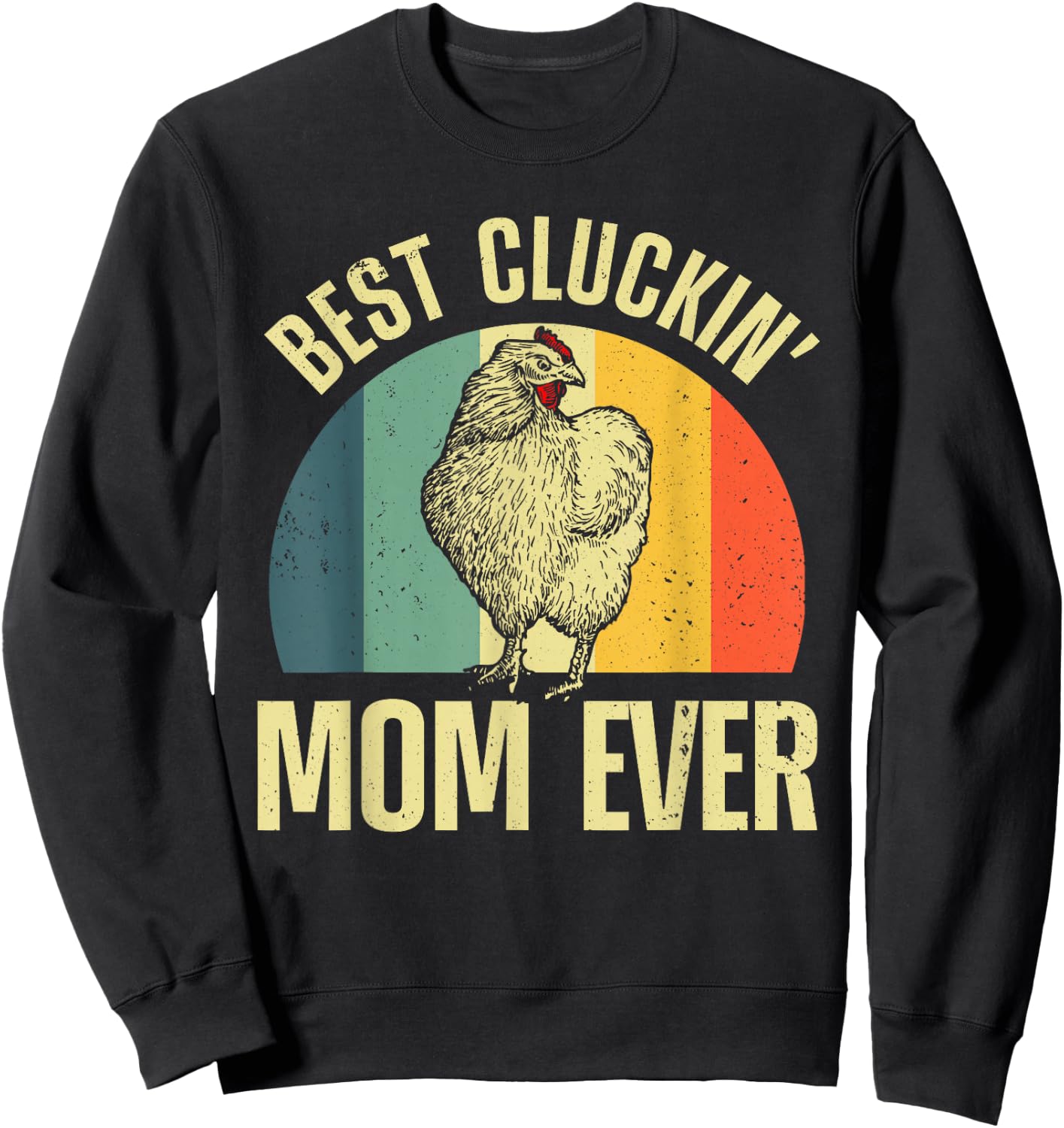 Best Chicken Mom Girls Cluckin Farm Chicken Lovers Sweatshirt - Sweatshirt | Black