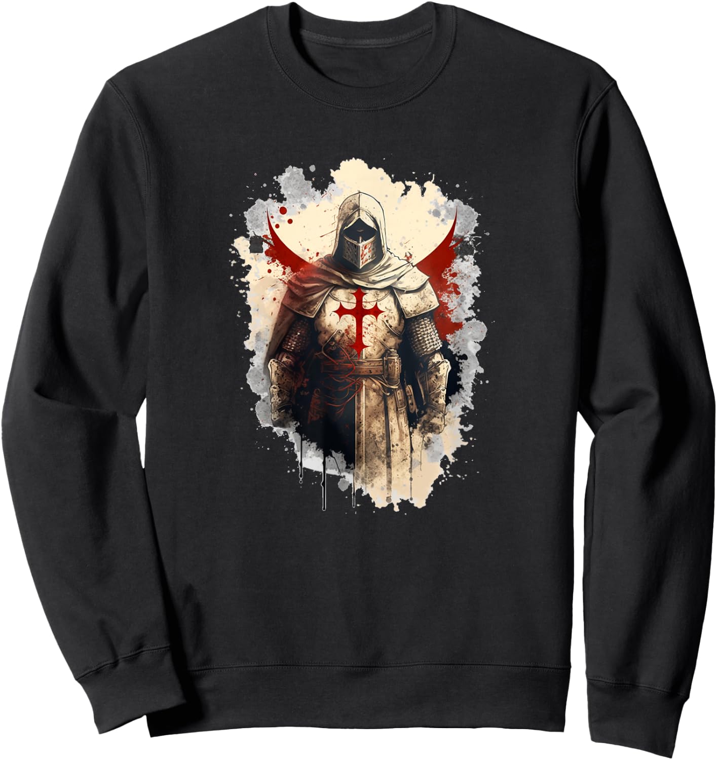 Medieval Templar Knights Christians Sweatshirt - Sweatshirt | Black