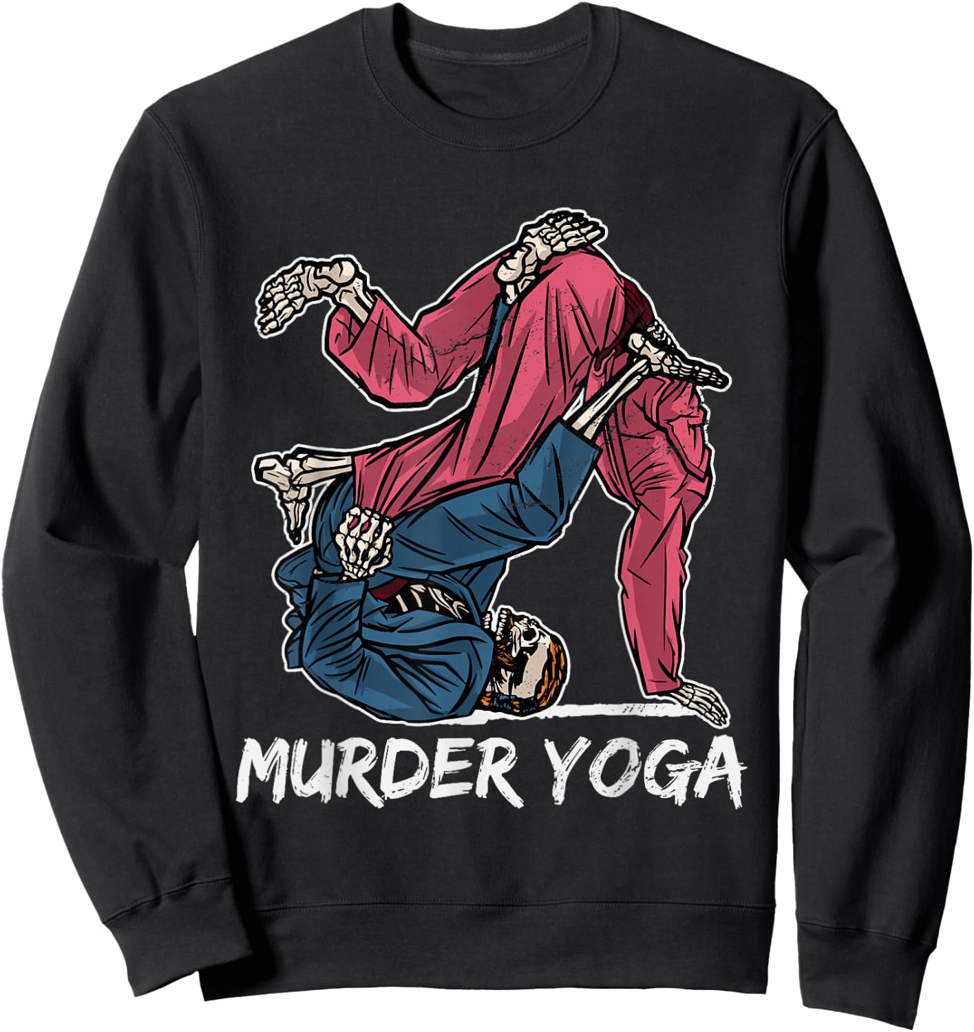Retro Brazilian Jui Jitsu Clothing Murder Yoga BJJ Grappling Vintage Jujutsu Martial Arts Sweatshirt - Sweatshirt | Black