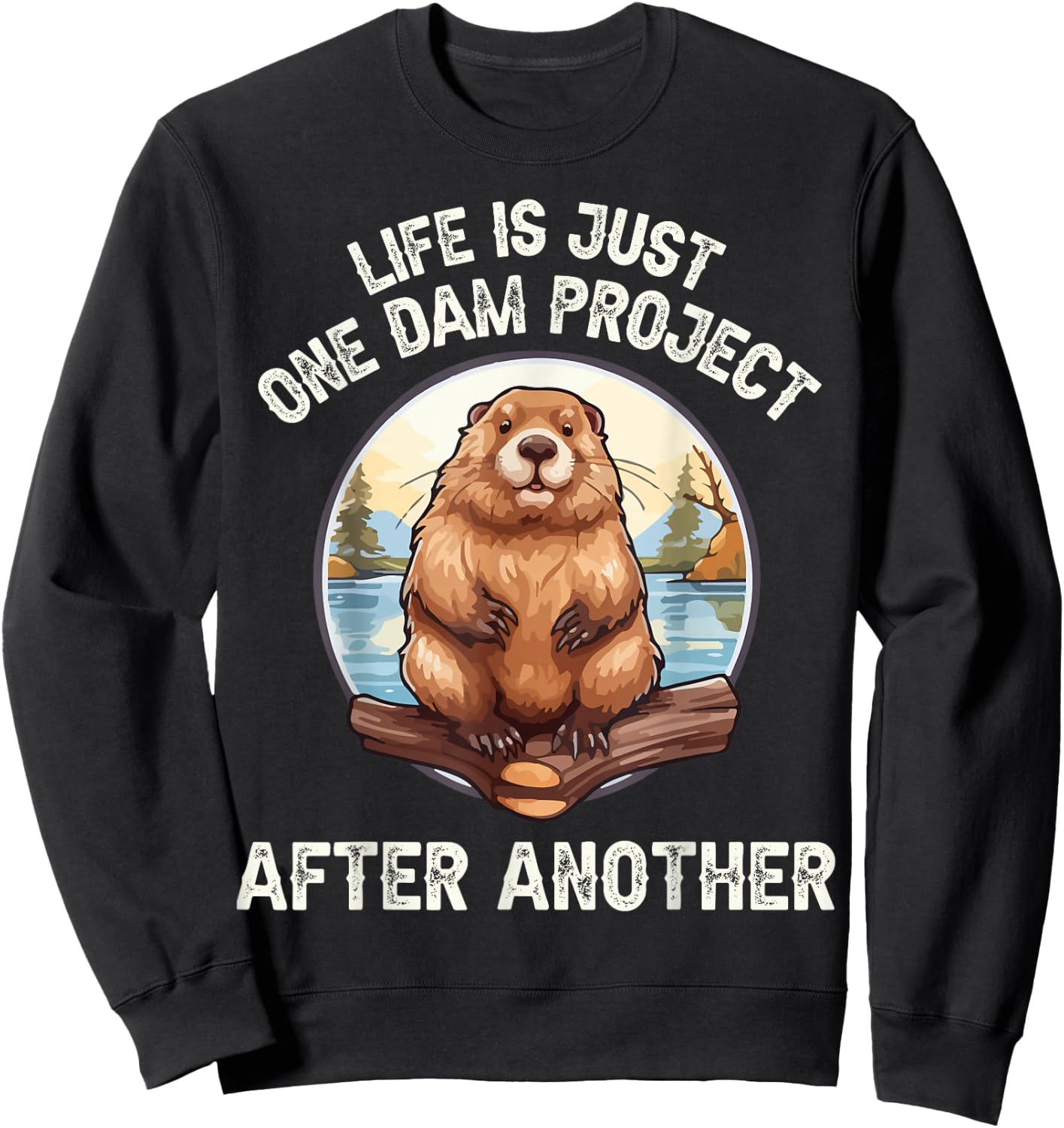 Life's One Dam Project After Another Sweatshirt - Sweatshirt | Black