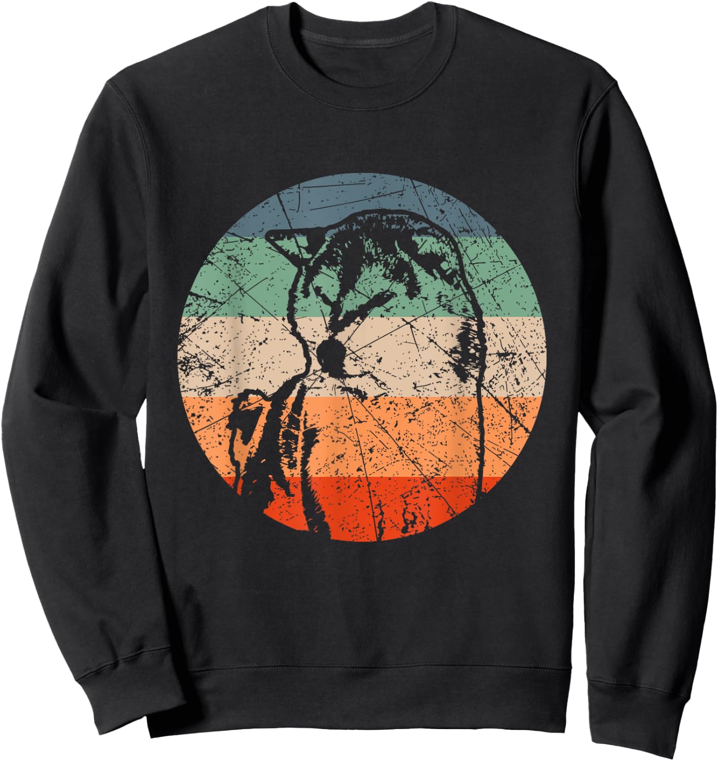 Retro Dog Silhouette - Vintage Shiba Inu Women Sweatshirt - Sweatshirt | Black