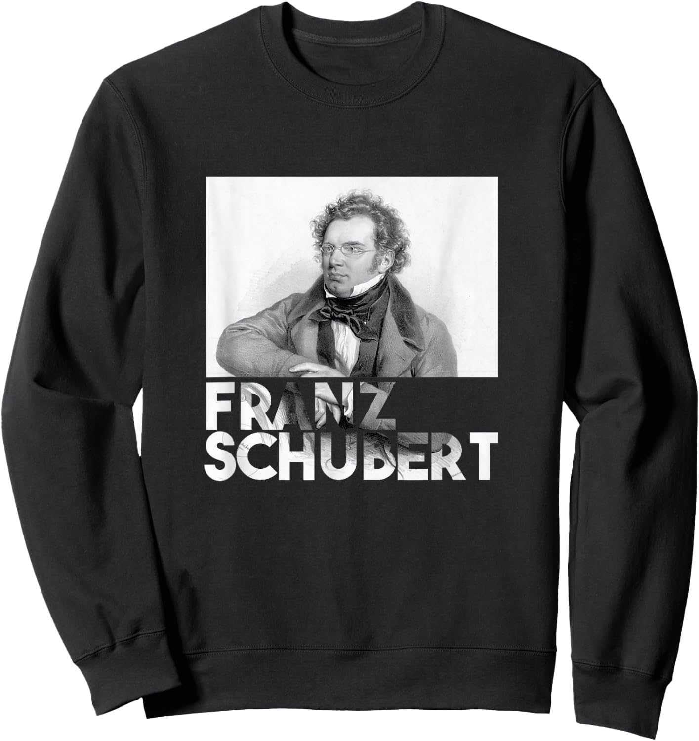 Franz Schubert Composer Portrait Sweatshirt - Sweatshirt | Black