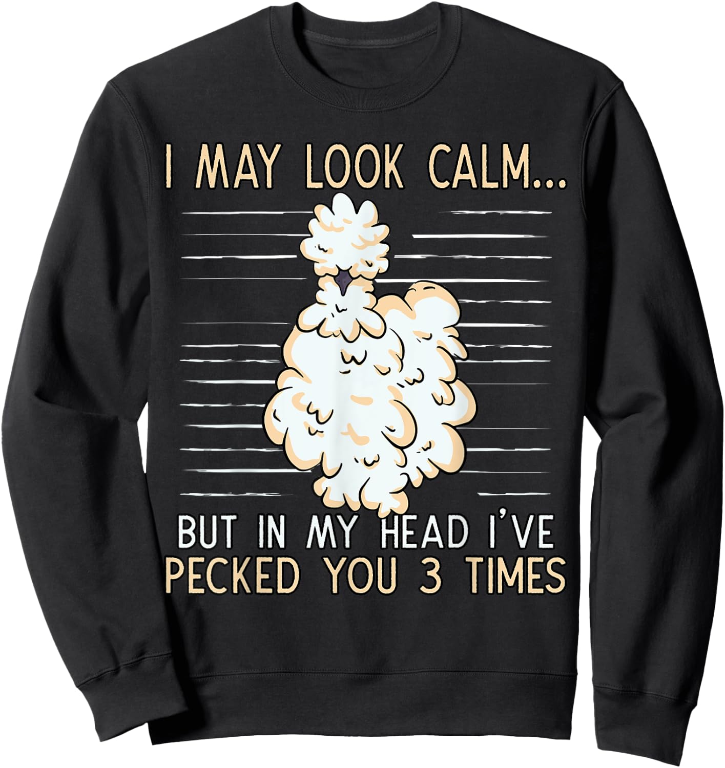 Silkie Chicken Farming Farmer Crazy Chinese Silky Chicken Sweatshirt - Sweatshirt | Black