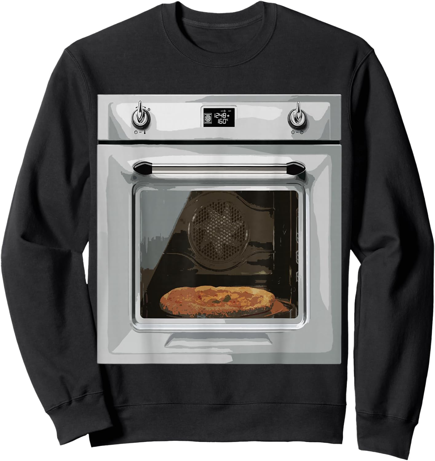 Baking Oven Costume Funny Halloween Silvester Hot Furnace Sweatshirt - Sweatshirt | Black