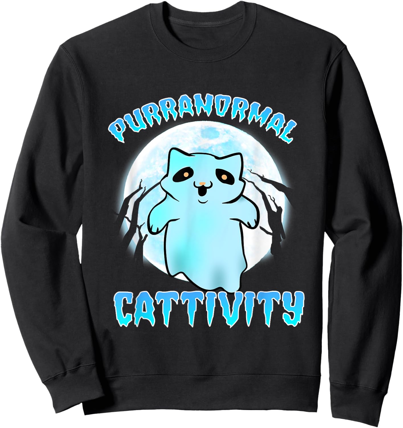 Cat Paranormal Catttivities Phasmophobia Sweatshirt - Sweatshirt | Black