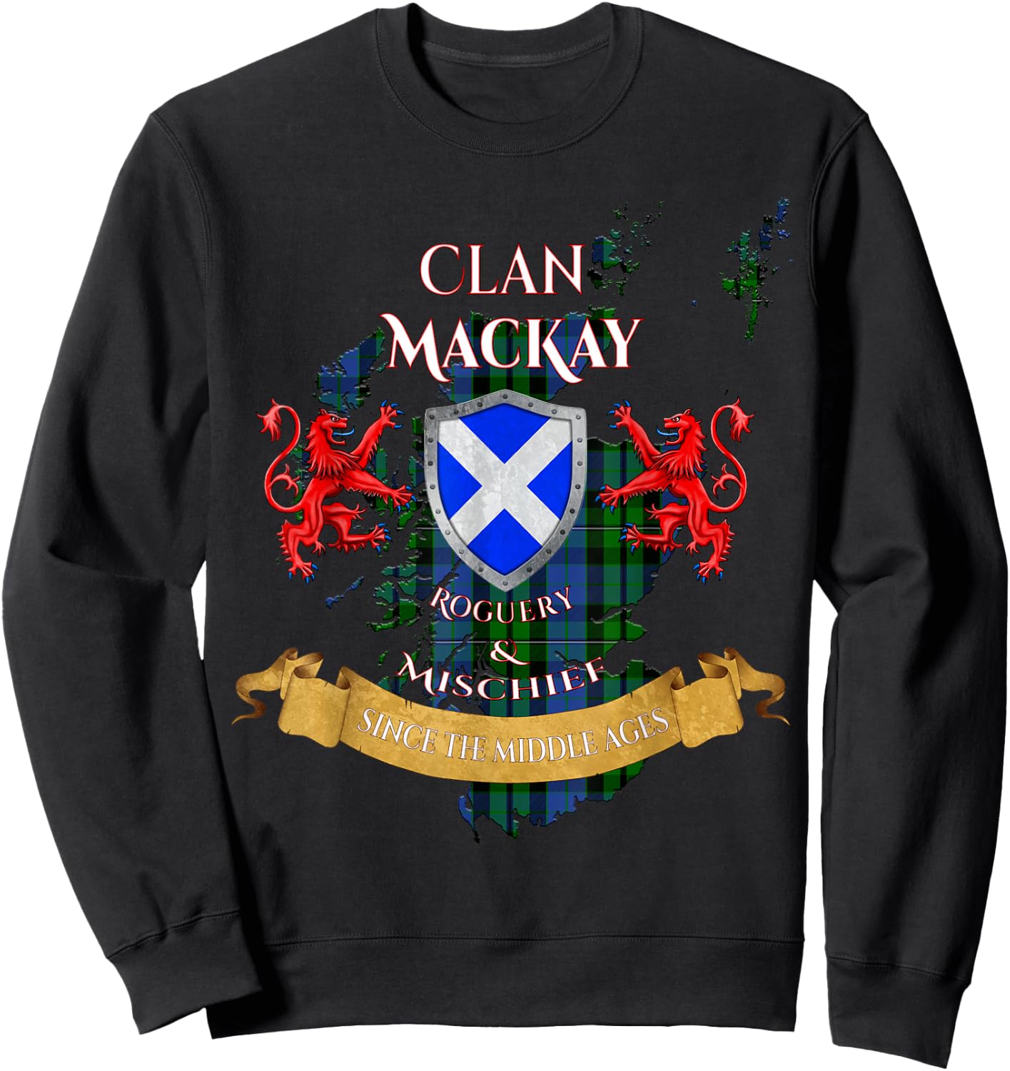 MacKay Scottish Family Clan Middle Ages Mischief Sweatshirt - Sweatshirt | Black