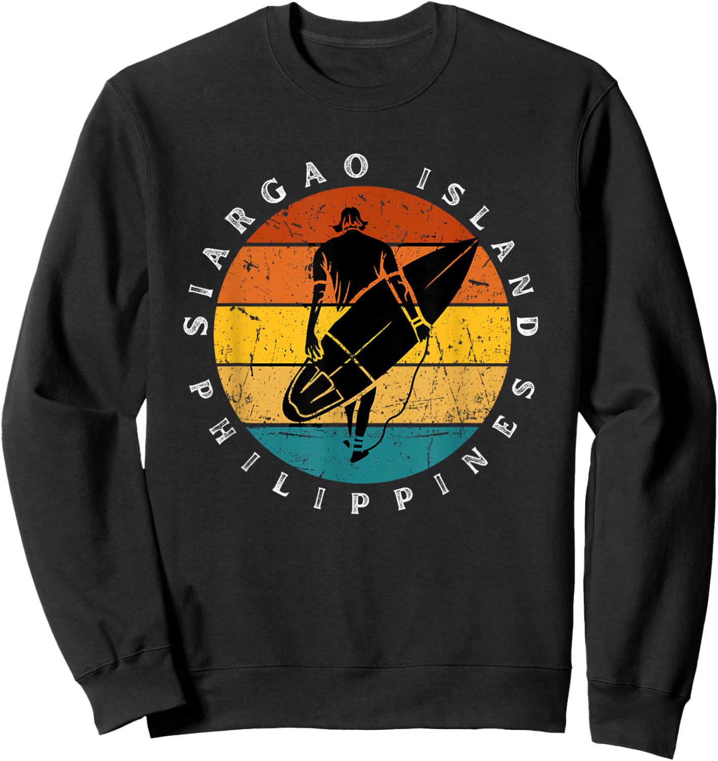 Pilipino Philippines Siargao Surfing Pinoy Surfer Sweatshirt - Sweatshirt | Black