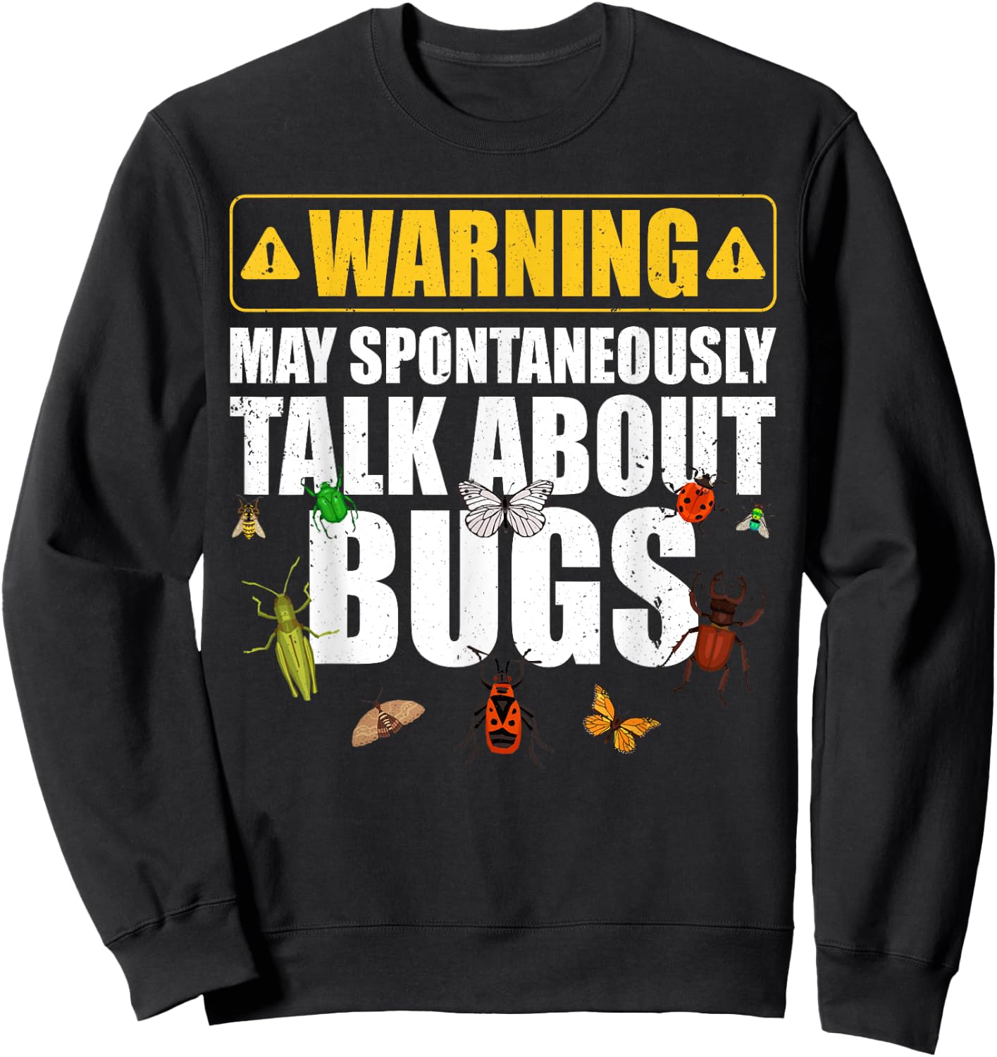 Cool Bug Women Insect Lady Bug Lover Moth Entomology Sweatshirt - Sweatshirt | Black