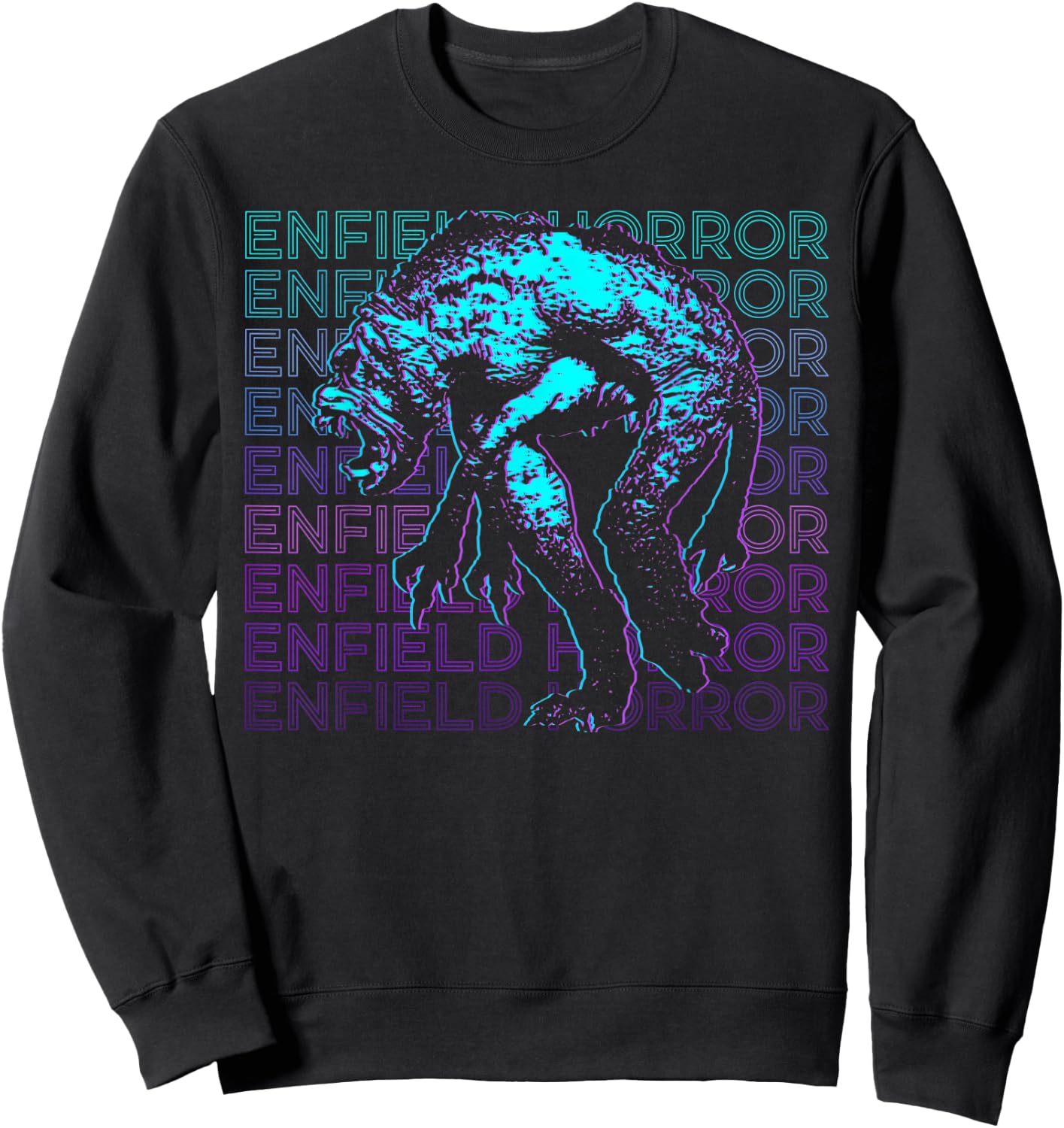 Enfield Horror Cryptid Retro Sweatshirt - Sweatshirt | Black