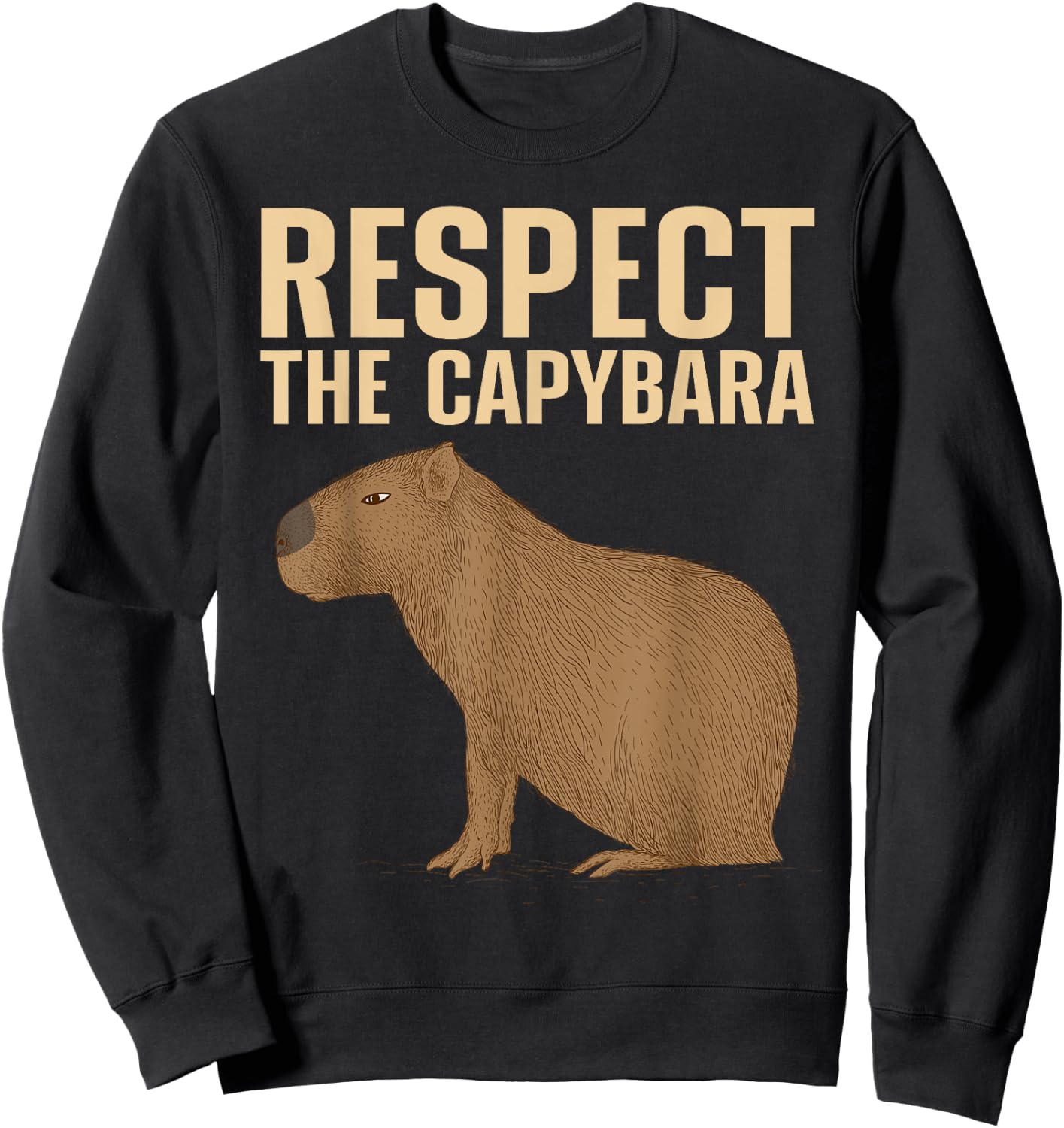 Funny Capybara Women Kids Cavy Rodent Capybara Lover Sweatshirt - Sweatshirt | Black