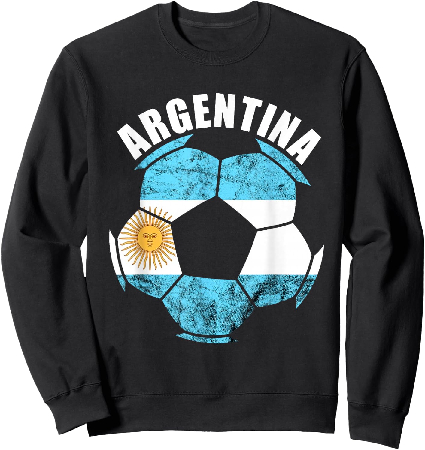 Argentina Soccer Ball Sun Of May Argentina Argentina Flag Sweatshirt - Sweatshirt | Black