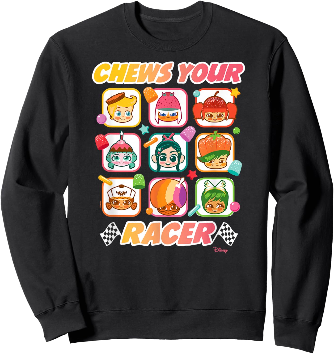 Wreck It Ralph - Sugar Rush Chews Your Racer Sweatshirt - Sweatshirt | Black