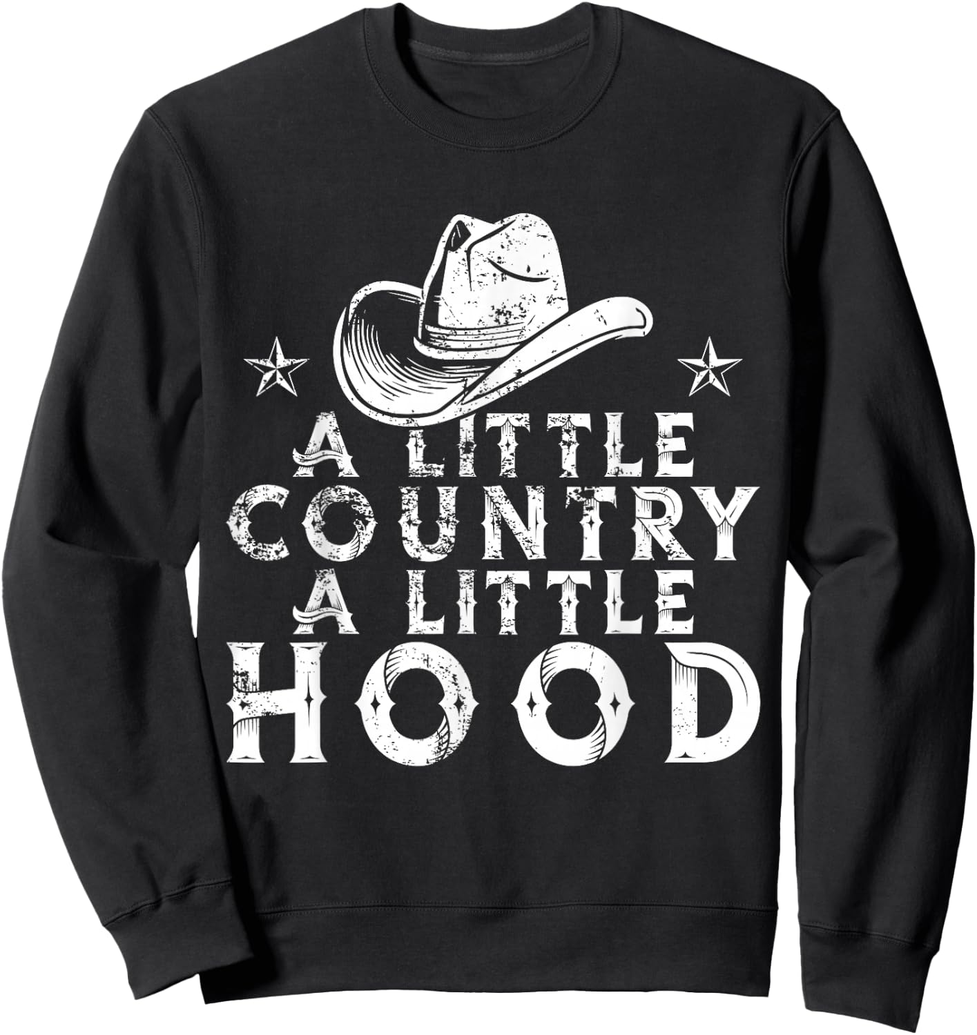 Little Country A Little Hood Music Concert Southern Western Sweatshirt - Sweatshirt | Black
