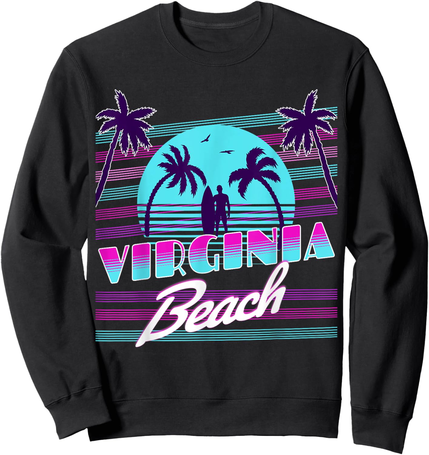 Virginia Beach Women Kids Sweatshirt - Sweatshirt | Black
