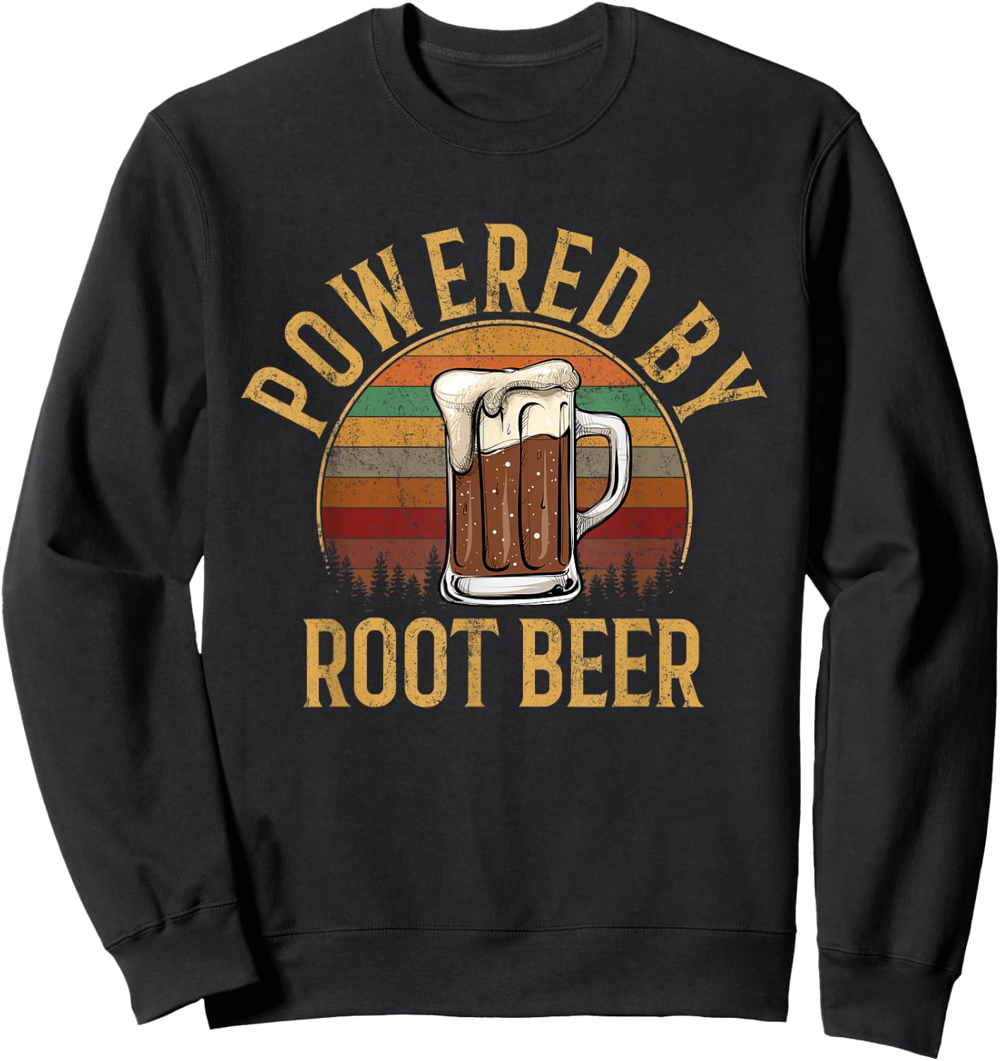 Powered by root beer, root beer Sweatshirt - Sweatshirt | Black