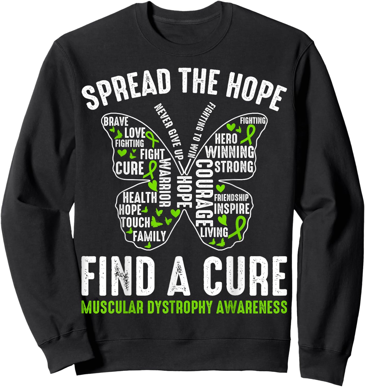 Duchenne Muscular Dystrophy Awareness Believe In Cure Sweatshirt - Sweatshirt | Black
