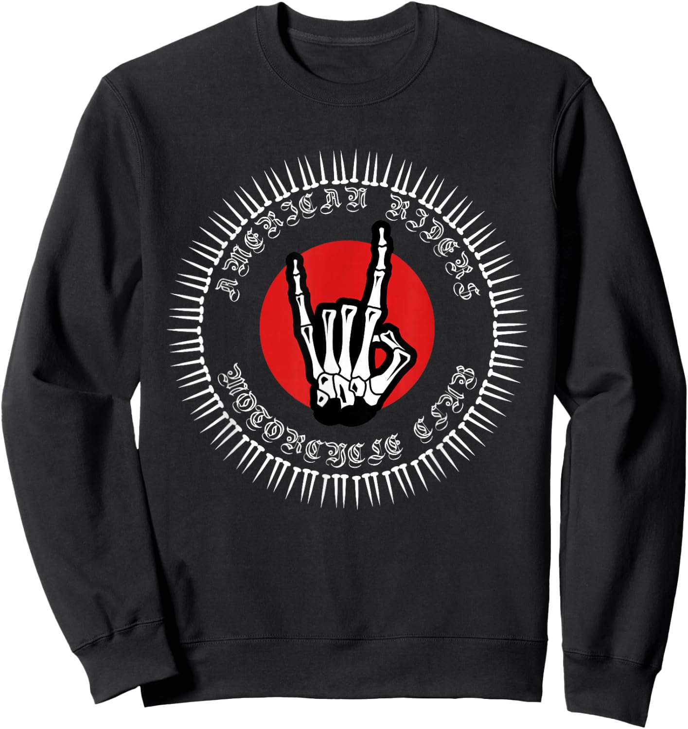 American Riders - Motorcycle Club - Biker - Skull - Classic Sweatshirt - Sweatshirt | Black