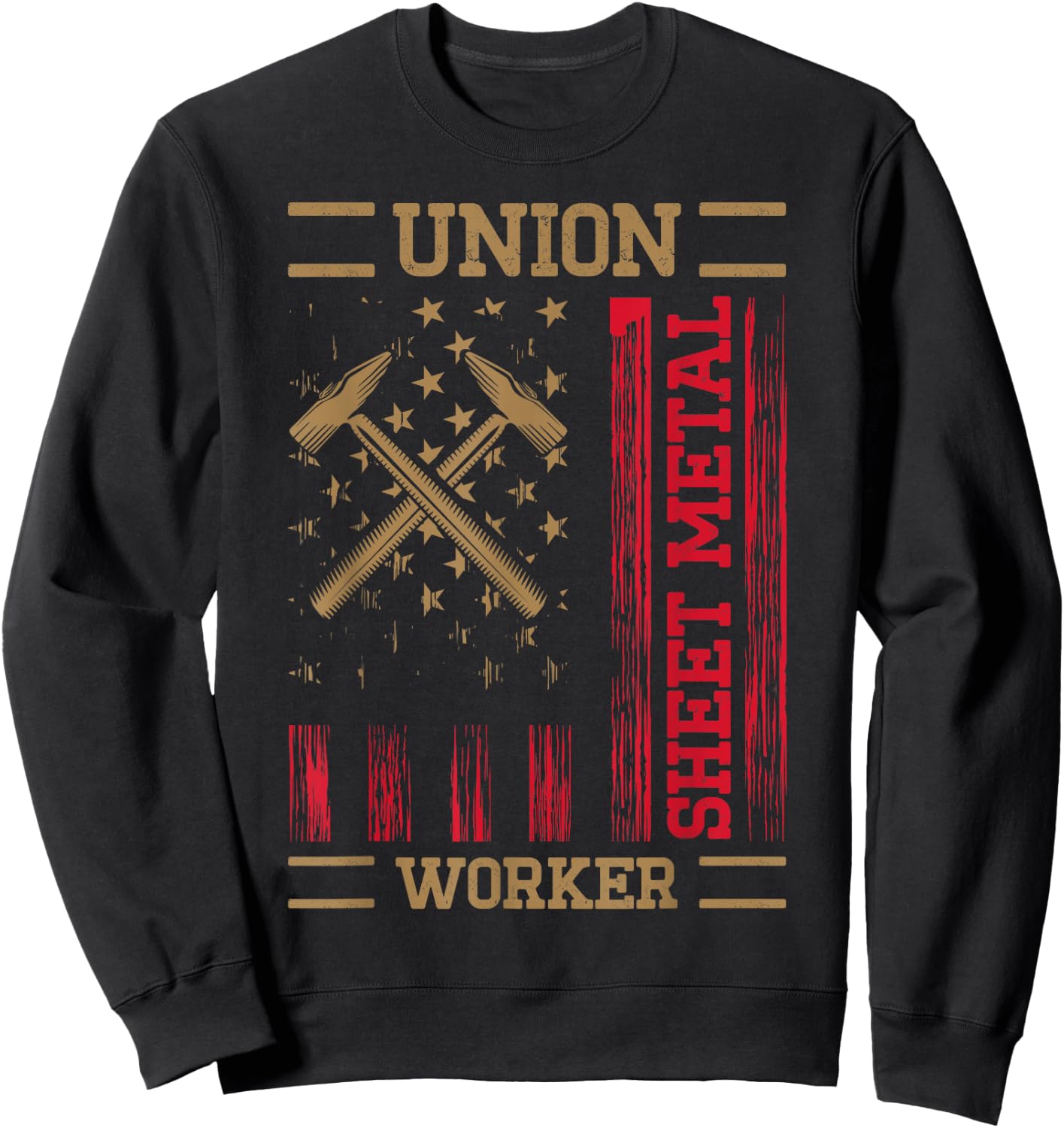 Journeyman Sheet Metal Worker Union Sheet Metal Worker Sweatshirt - Sweatshirt | Black