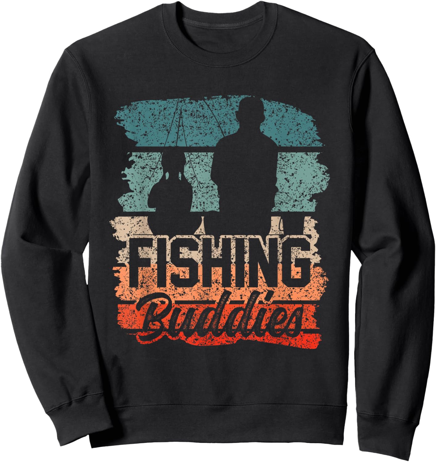 Fishing Buddies Fisher Buddy Fisherman Sweatshirt - Sweatshirt | Black