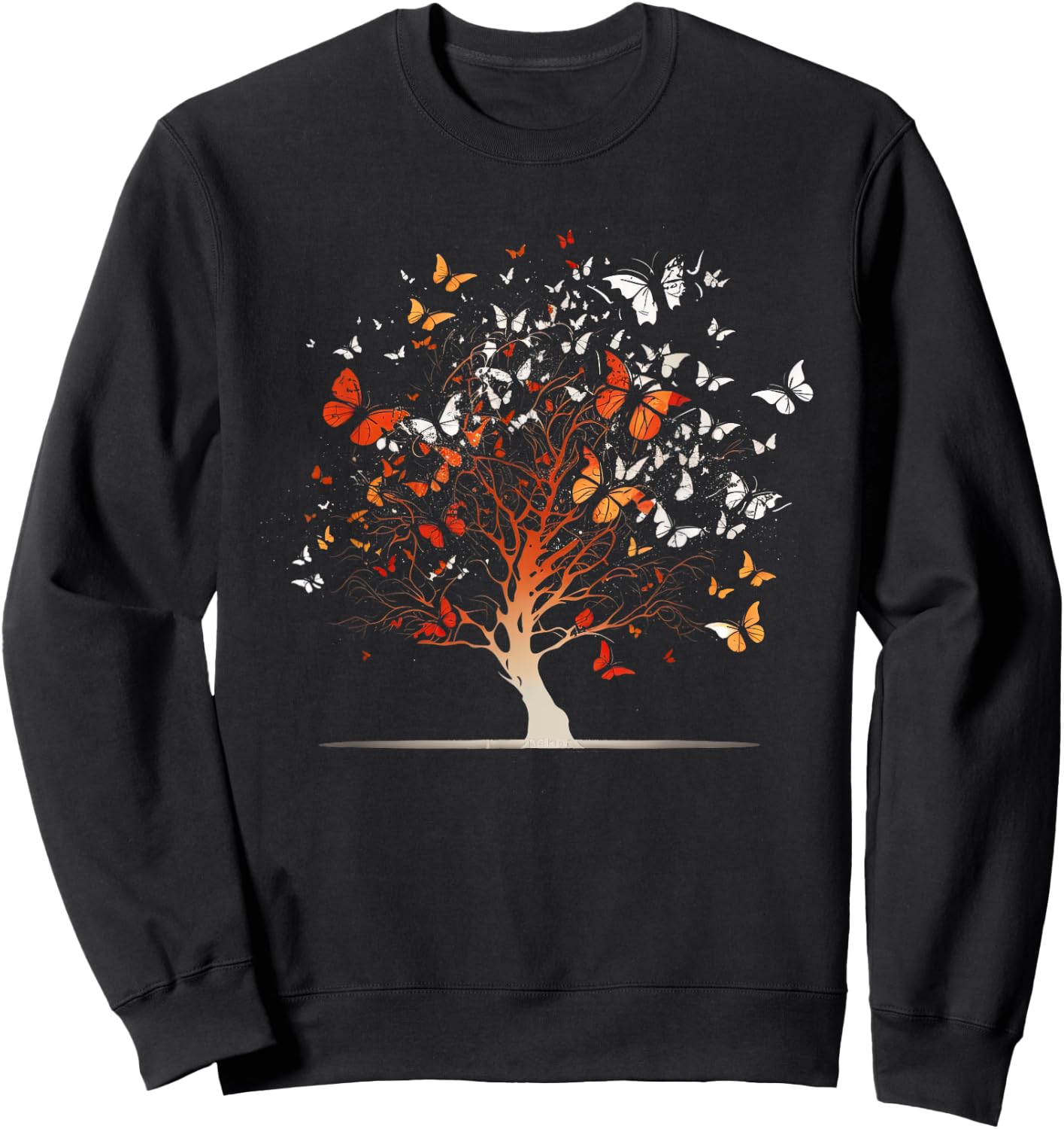 Butterfly Tree funny butterfly Sweatshirt - Sweatshirt | Black