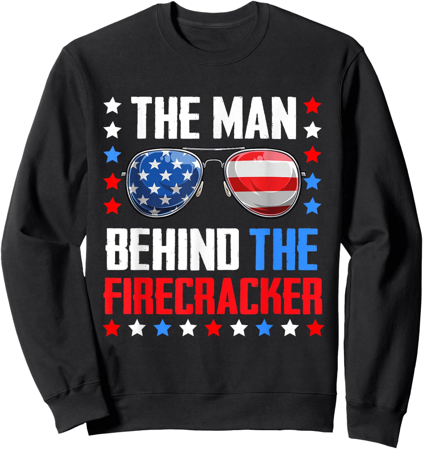 The Man Behind The Firecracker 4th Of July Pregnancy Sweatshirt - Sweatshirt | Black