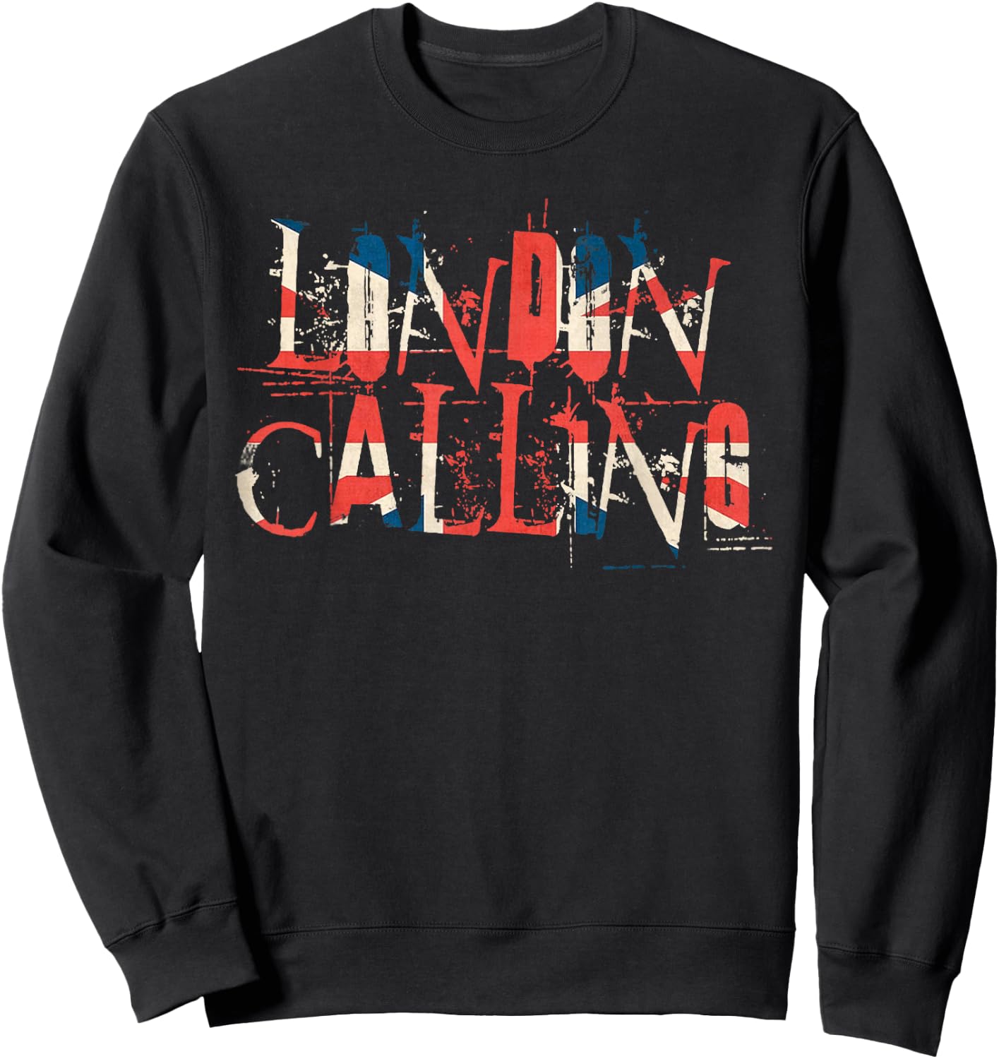 Vintage Retro London Calling Sweatshirt - Sweatshirt | Black