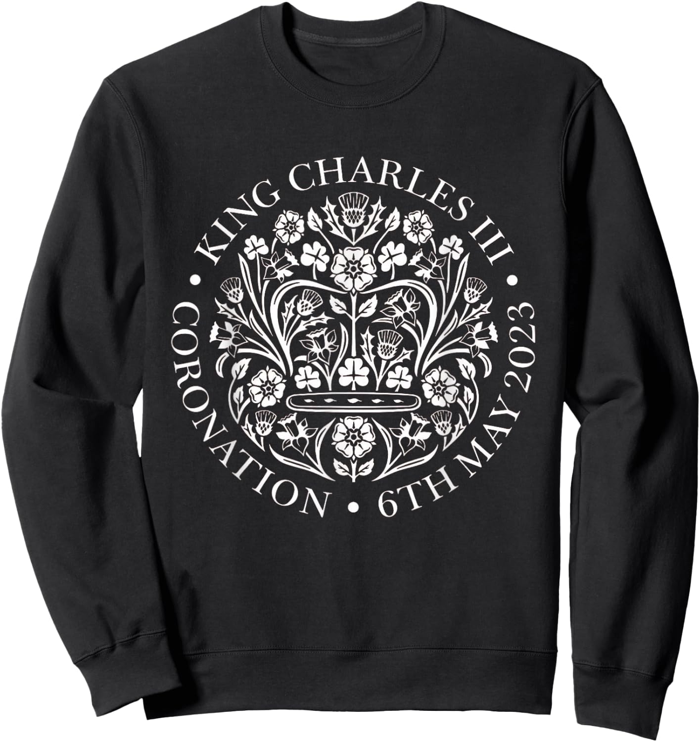 KING CHARLES III CORONATION 2023 British SOUVENIR Sweatshirt - Sweatshirt | Black